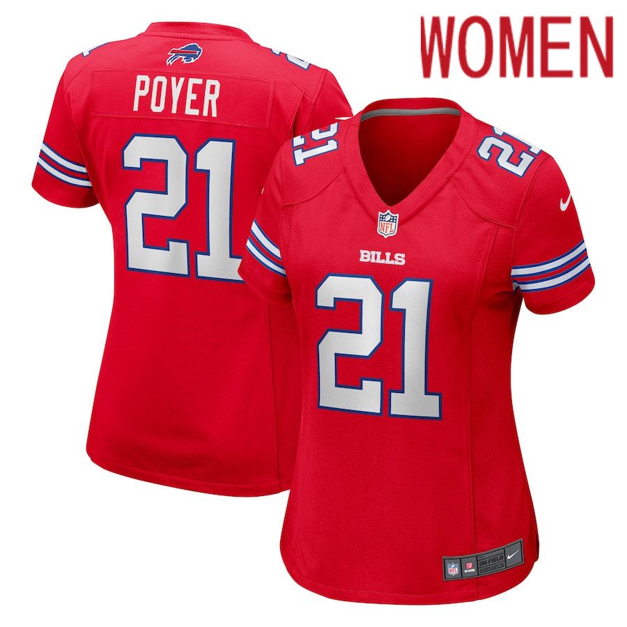 Women Buffalo Bills 21 Jordan Poyer Nike Red Player NFL Jersey